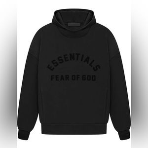 Black Essentials Fear of God Bonded Hoodie